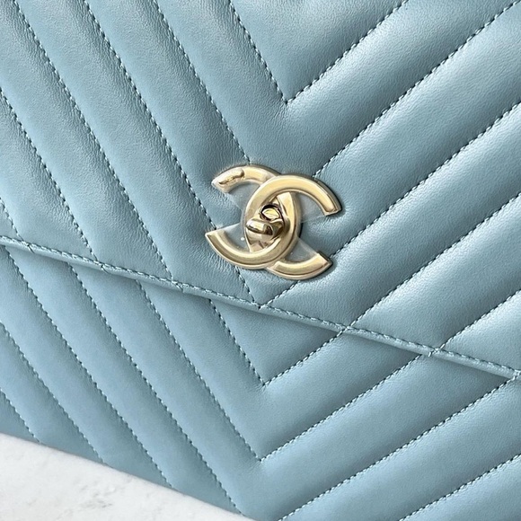 Chanel blue trendy medium top handle lambskin - Picture 5 of 7